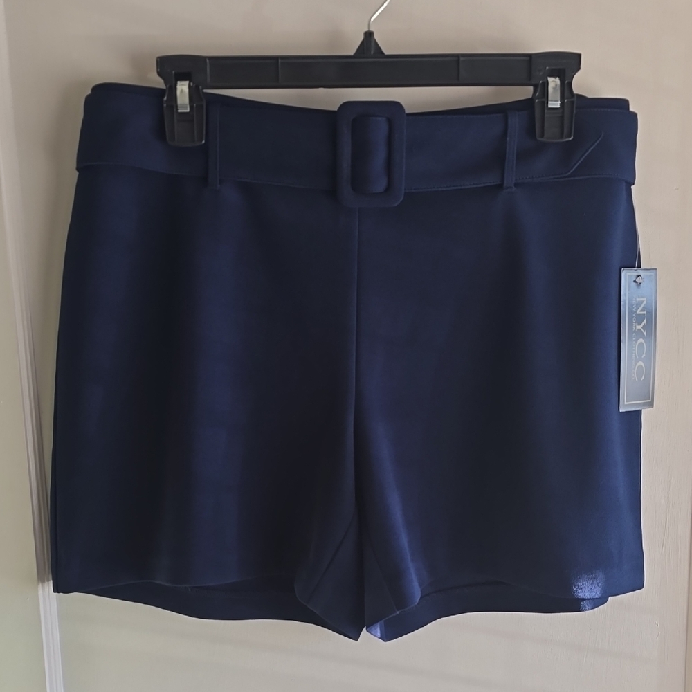 New York Clothing Company Navy Blue Pull On Dress Shorts Size 6 NWT
